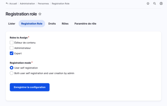 registration role module Drupal